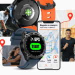 Smartwatch z GPS i funkcjami do biegania, idealny dla aktywnych sportowców. Monitoruj kalorie, dysta.
