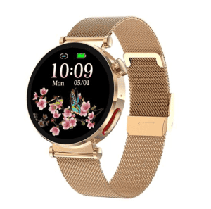 Smartwatch damski EKG V85 z eleganckim designem i funkcjami zdrowotnymi.