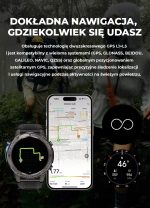 Smartwatch z GPS i mapą do precyzyjnej nawigacji na zewnątrz.