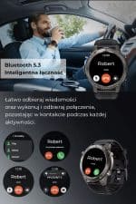 Smartwatch z Bluetooth 5.3 i funkcją odbierania połączeń, idealny dla aktywnych i nowoczesnych użytk.