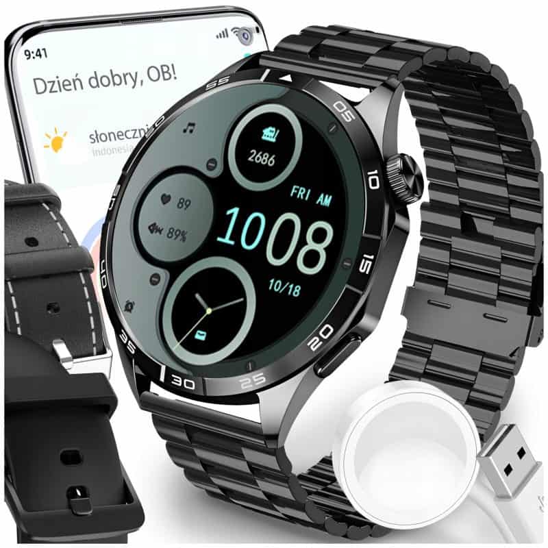 Smartwatch Elite - zaawansowany zegarek z funkcjami fitness i powiadomieniami.