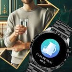 Butelka wody na smartwatch - czas na nawodnienie Smartwatch z funkcją przypomnienia o piciu wody, idealny dla zdrowego stylu życia.