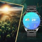 Zegarek smartwatch z ekranem pogodowym i funkcjami fitness Smartwatch z ekranem pogodowym i funkcjami fitness, idealny dla miłośników nowoczesnych zegarków.
