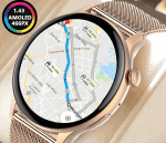 Smartwatch z GPS i ekranem AMOLED do biegania i fitness Smartwatch z GPS, 1.43" AMOLED, idealny do biegania i treningów fitness.