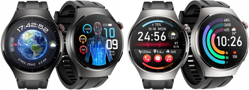 Smartwatch IWatches z ekranem dotykowym i funkcjami zdrowotnymi, idealny do codziennego użytku i mon.
