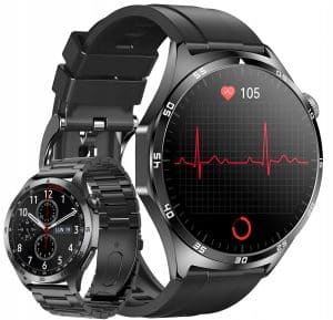 Smartwatch IWatches z funkcją monitorowania glukozy i pulsu, idealny dla zdrowia i aktywności fizycz.