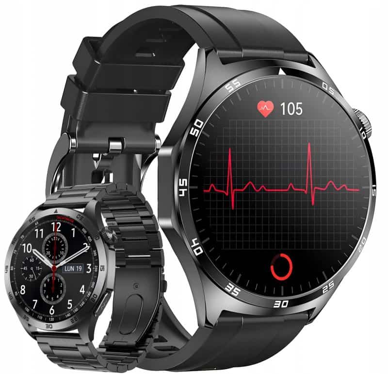 Smartwatch IWatches z funkcją monitorowania glukozy i pulsu, idealny dla zdrowia i aktywności fizycz.