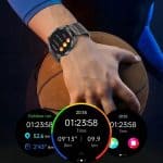 Smartwatch dla sportowców z funkcją monitorowania aktywności i GPS Nowoczesny smartwatch sportowy z funkcją GPS, monitorowaniem tętna i śledzeniem aktywności.