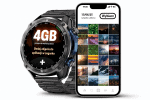 Zegarek IWatches z funkcją aparatu i 4GB pamięci, idealny do zdjęć i codziennego użytku.