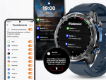 Smartwatch z powiadomieniami i funkcją monitorowania zdrowia.