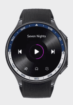 Smartwatch z ekranem dotykowym i funkcją odtwarzania muzyki, czarny pasek, idealny dla miłośników no.