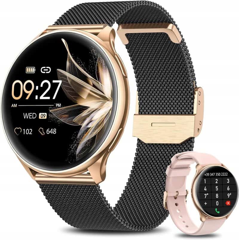 Smartwatch IWatches Czarny III - elegancki zegarek z funkcjami fitness i powiadomieniami. Idealny dl.