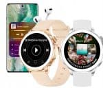 Smartwatch z funkcją odtwarzania muzyki, pamięcią RAM i nowoczesnym designem, idealny dla entuzjastó.