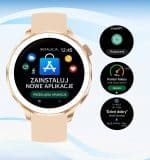 Zegarek IWatches z funkcjami smart, ekran dotykowy i powiadomienia.