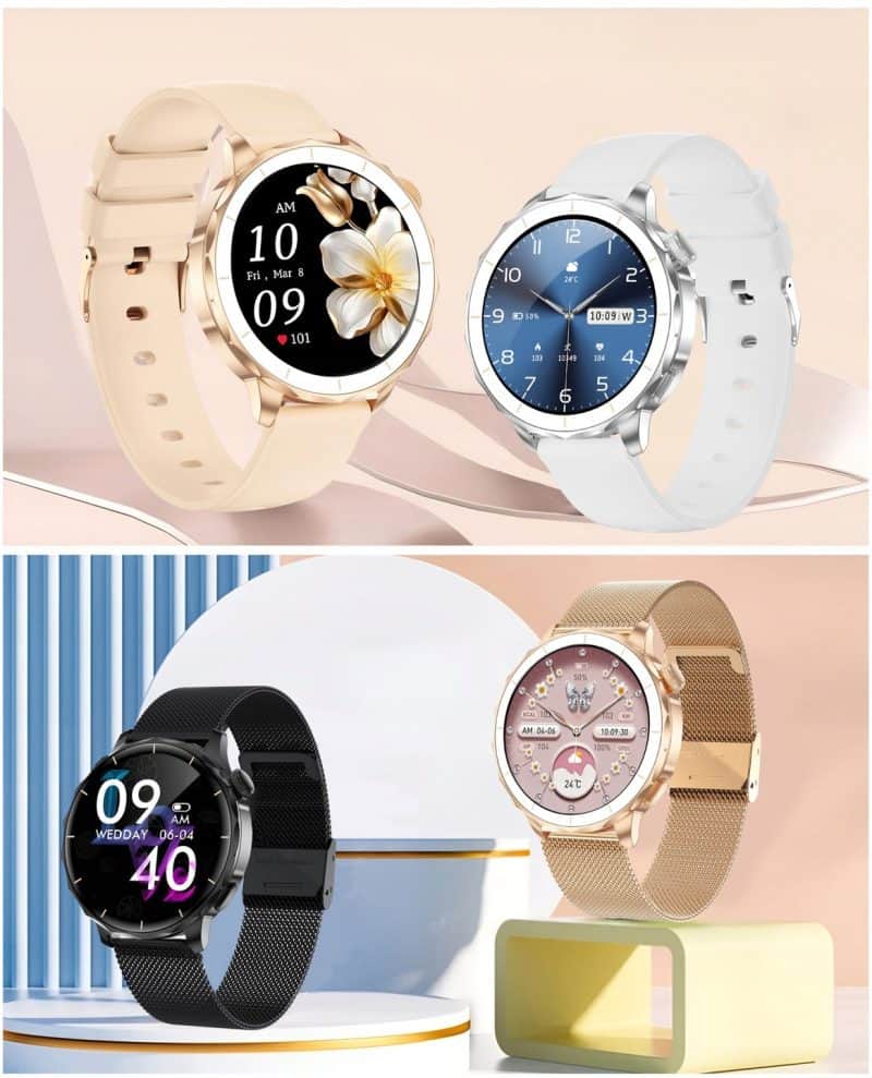 Smartwatch IWatches z ekranem dotykowym i wieloma funkcjami zdrowotnymi.