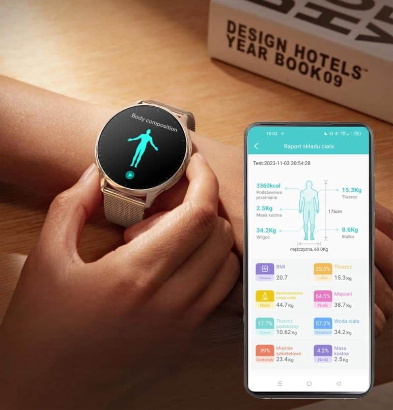 Smartwatch do śledzenia parametrów ciała i zdrowia, idealny dla aktywnych użytkowników.