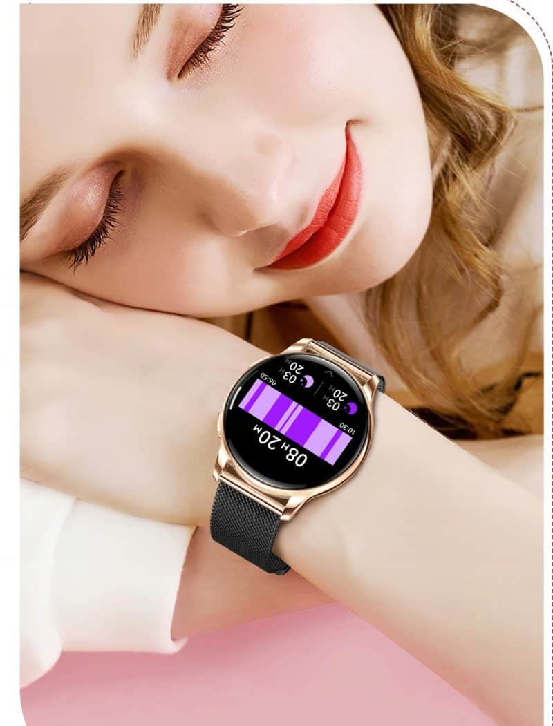 Zegarek IWatches dla kobiet, stylowy smartwatch z funkcjami fitness i powiadomieniami.