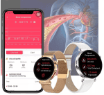 Smartwatch z funkcją monitorowania poziomu cukru we krwi i aplikacją zdrowotną. Smartwatch do monitorowania poziomu cukru i zdrowia z aplikacją na telefon.