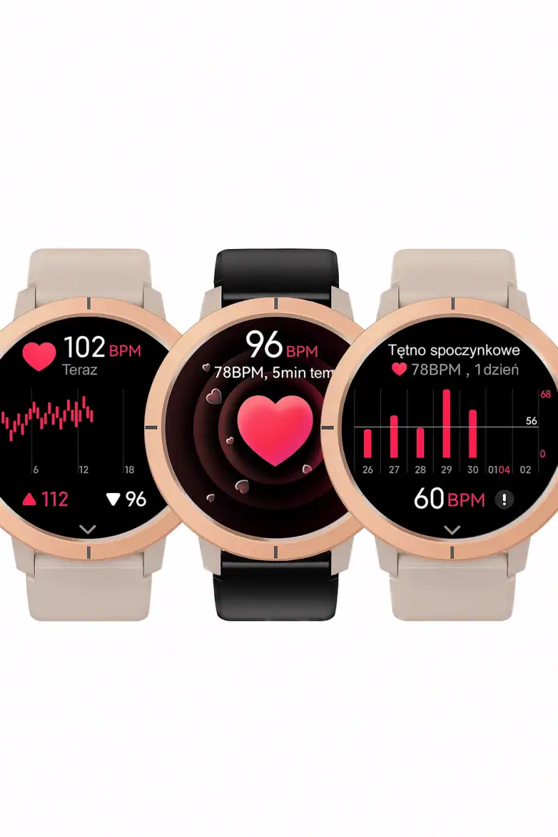 Zegarek IWatches z funkcjami monitorowania tętna i snu, idealny dla aktywnych i dbających o zdrowie.