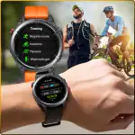Smartwatch fitness z GPS, monitorowaniem tętna i funkcjami treningowymi.